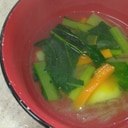 冷蔵庫にある野菜でつくるスープ